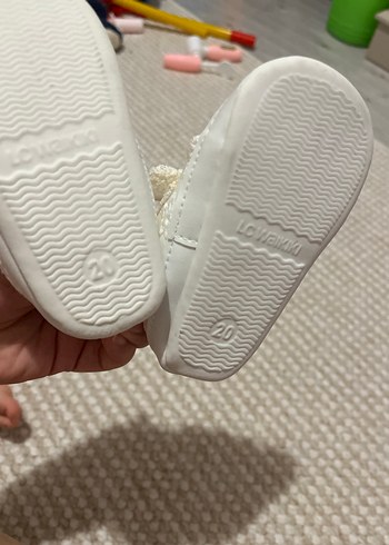 Kız Bebek Beyaz Nakışlı İlk Adım Ayakkabısı - Görsel 6