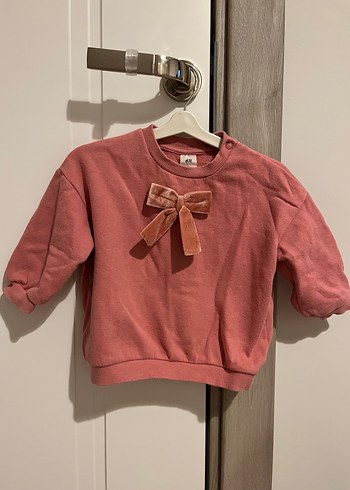 Pembe Kız Çocuk Bisiklet Yaka Sweatshirt - Görsel 4