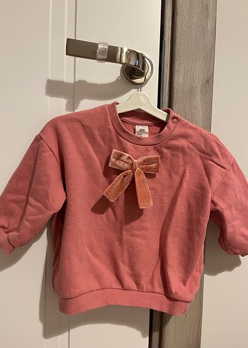 Pembe Kız Çocuk Bisiklet Yaka Sweatshirt - Görsel 2