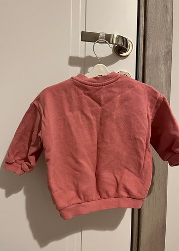 Pembe Kız Çocuk Bisiklet Yaka Sweatshirt - Görsel 5