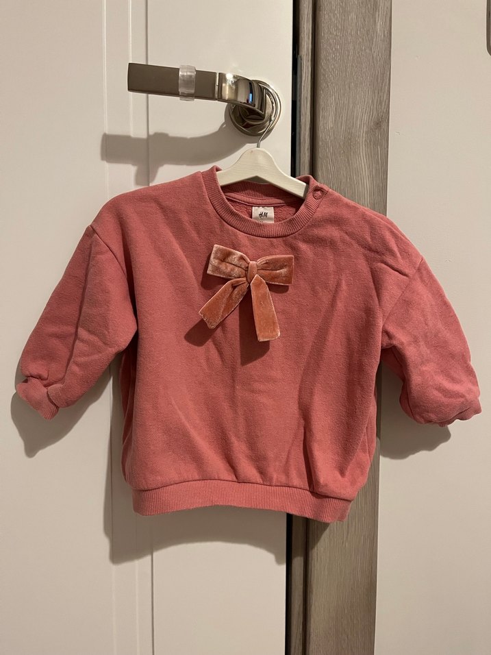 Pembe Kız Çocuk Bisiklet Yaka Sweatshirt - Görsel 4