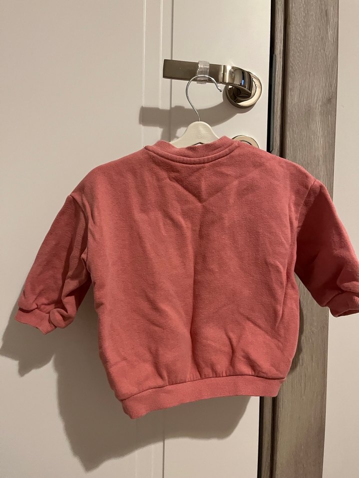 Pembe Kız Çocuk Bisiklet Yaka Sweatshirt - Görsel 5