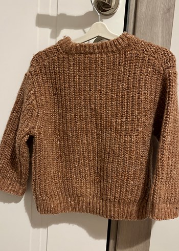 Örgü Kahverengi çocuk Kazak - Görsel 5