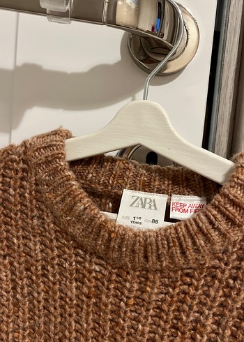 Örgü Kahverengi çocuk Kazak - Görsel 3