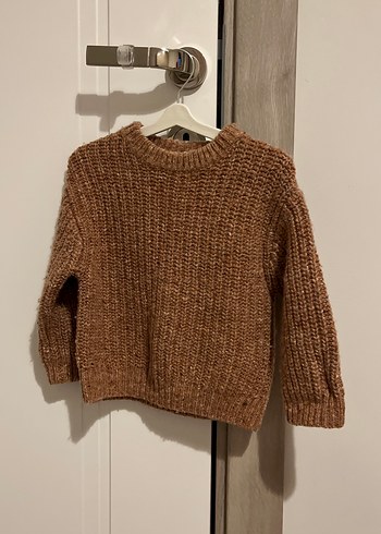 Örgü Kahverengi çocuk Kazak - Görsel 2