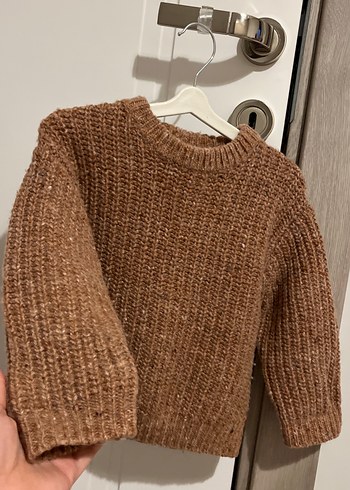 Örgü Kahverengi çocuk Kazak - Görsel 6