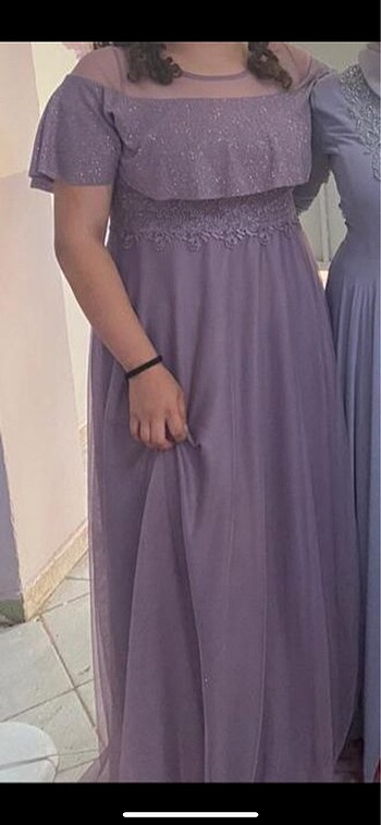 Lila abiye elbise