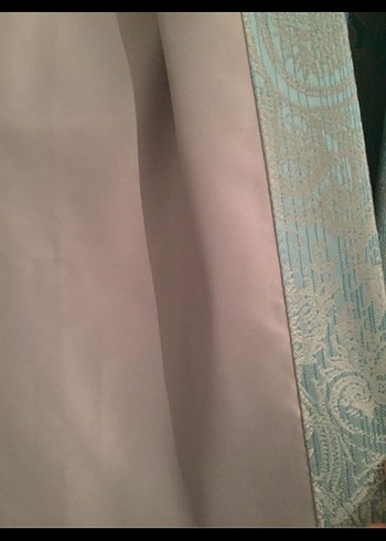 Modern Klasik Mavi Batik Desenli Perde - Görsel 3