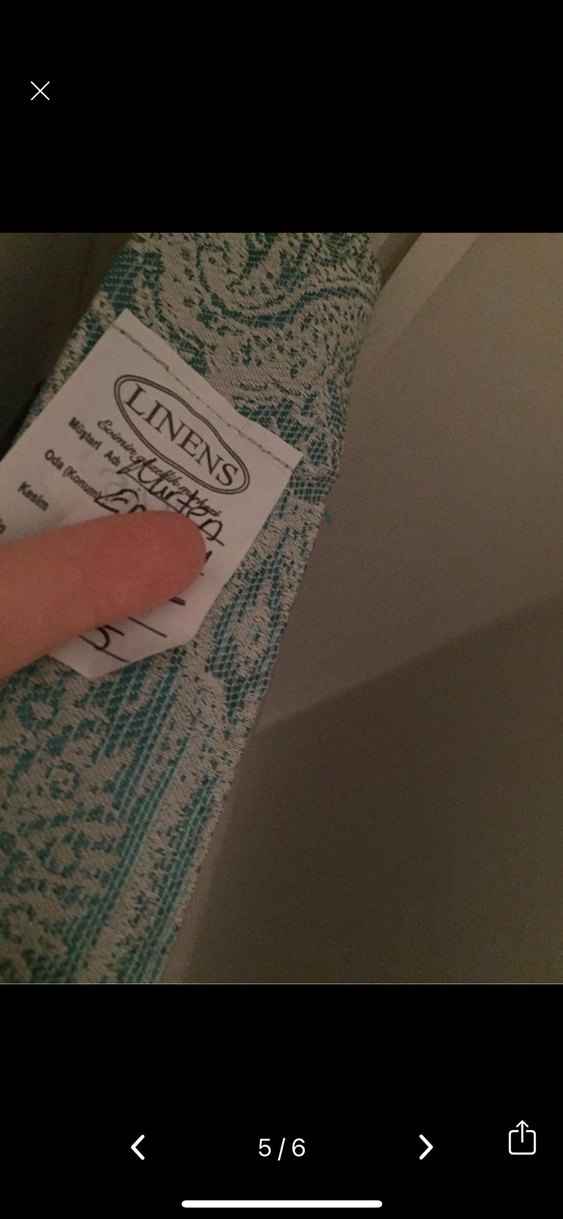 Modern Klasik Mavi Batik Desenli Perde - Görsel 4