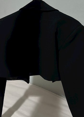 Siyah Kadın Düğmeli Blazer Ceket - Görsel 2