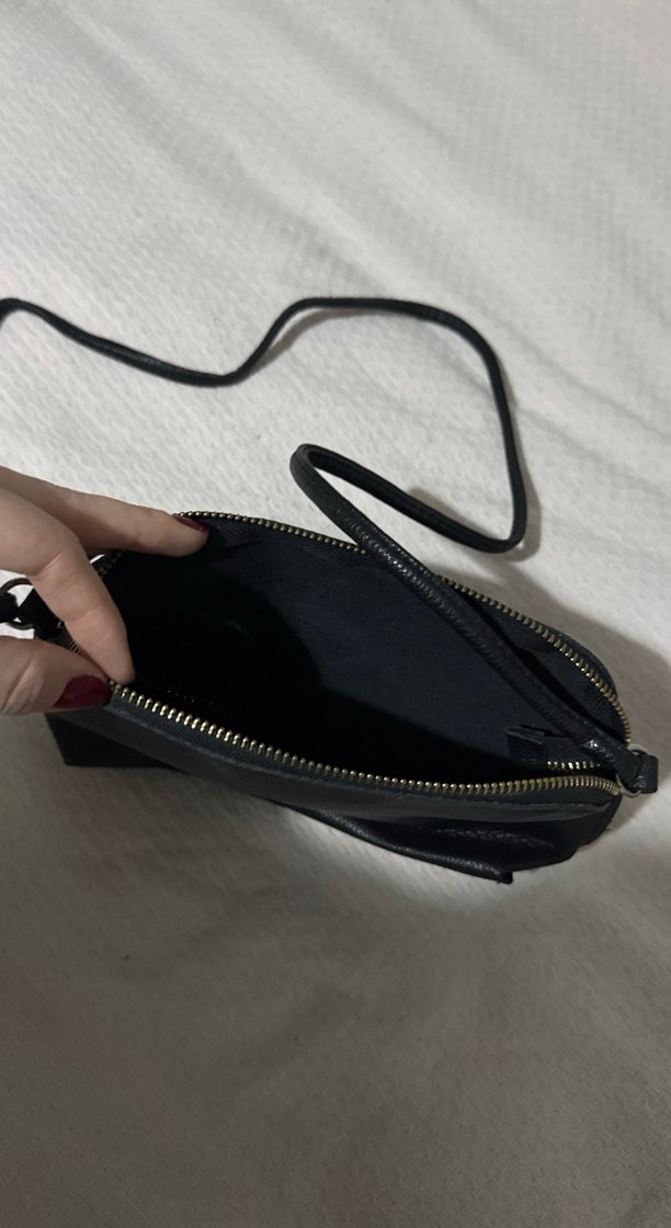 Siyah Deri Minimalist Kadın Çanta - Görsel 2