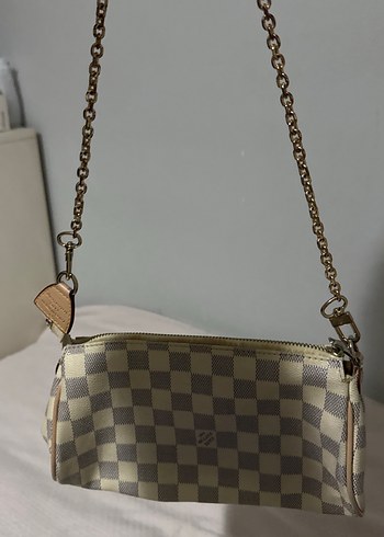 Beyaz Deri Kareli Kadın Çanta - Görsel 2