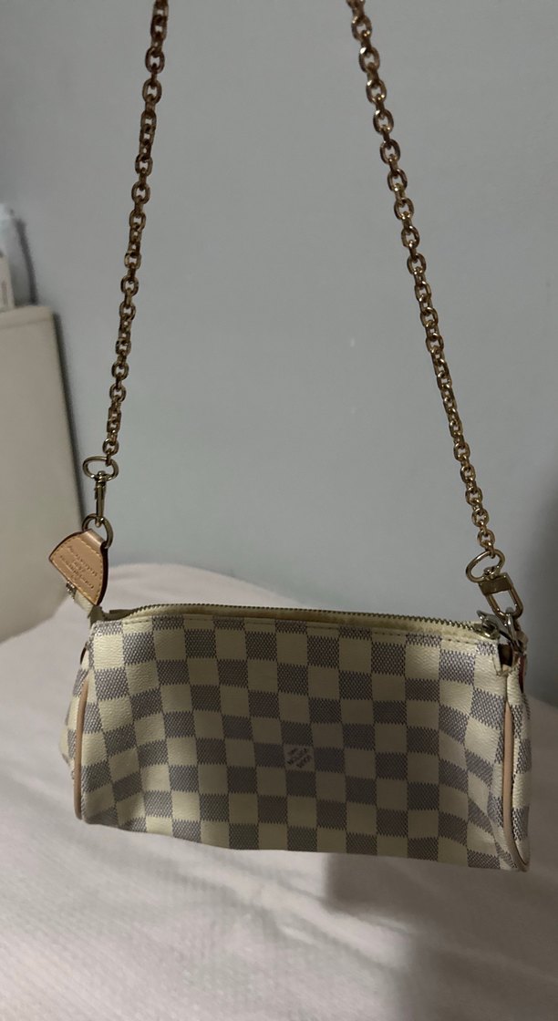 Beyaz Deri Kareli Kadın Çanta - Görsel 2