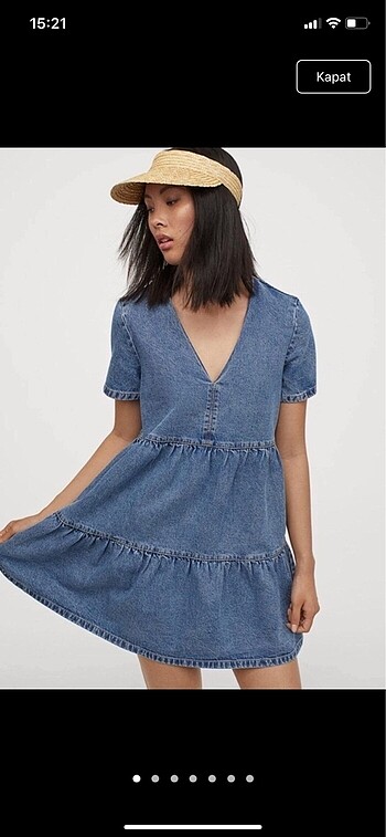 H&M denim elbise