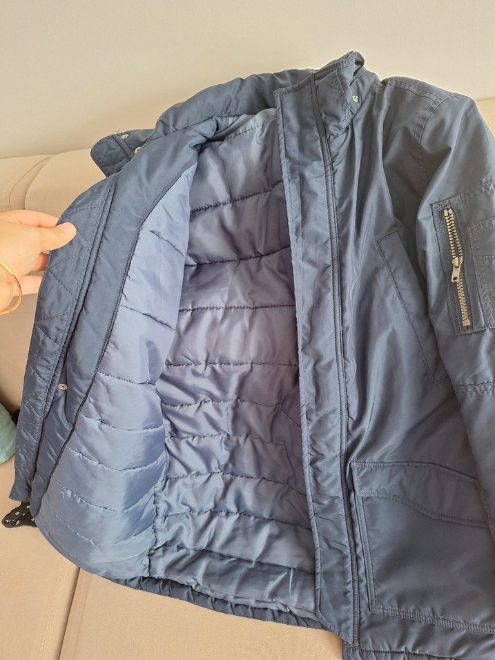 lacivert Kadın& erkek  Kışlık Mont - Görsel 3