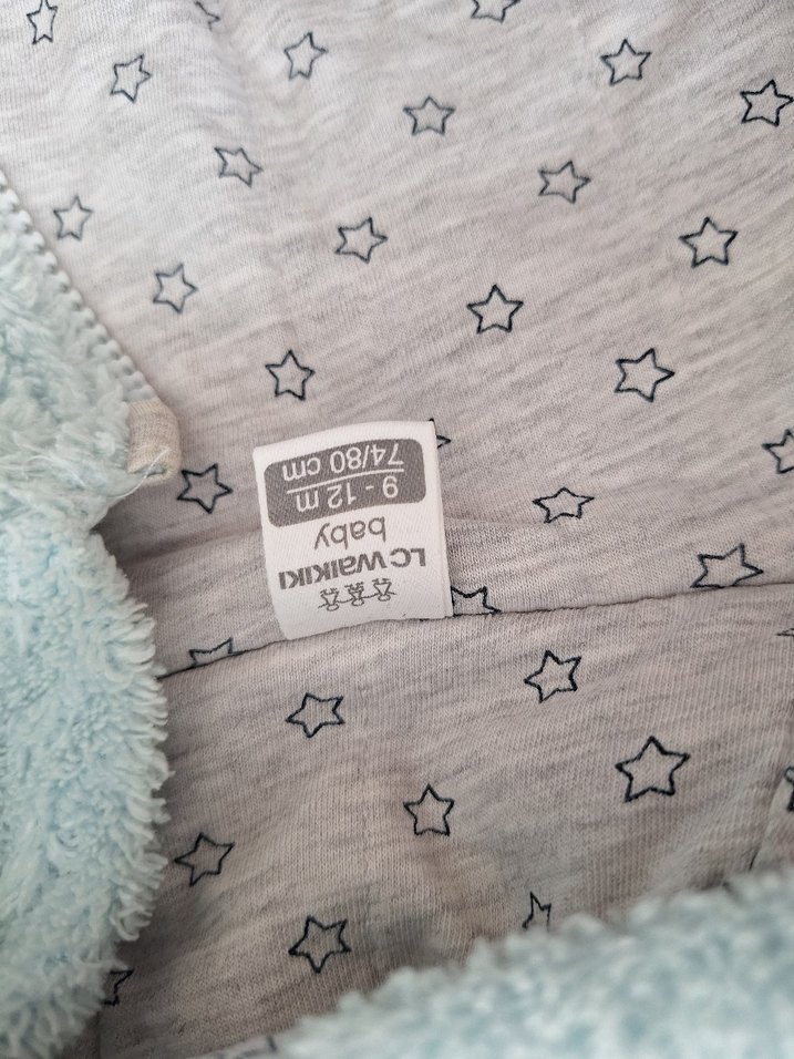 Peluş Kapüşonlu Bebek Tulumu - Görsel 3