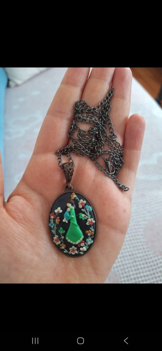 anne bebek el yapimi Bohem Kolye - Görsel 2