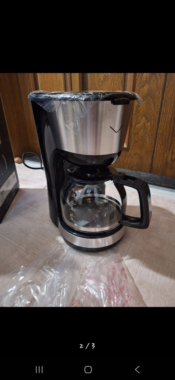 Siyah-Gri Cam Hazneli filtre Kahve Makinesi - Görsel 2