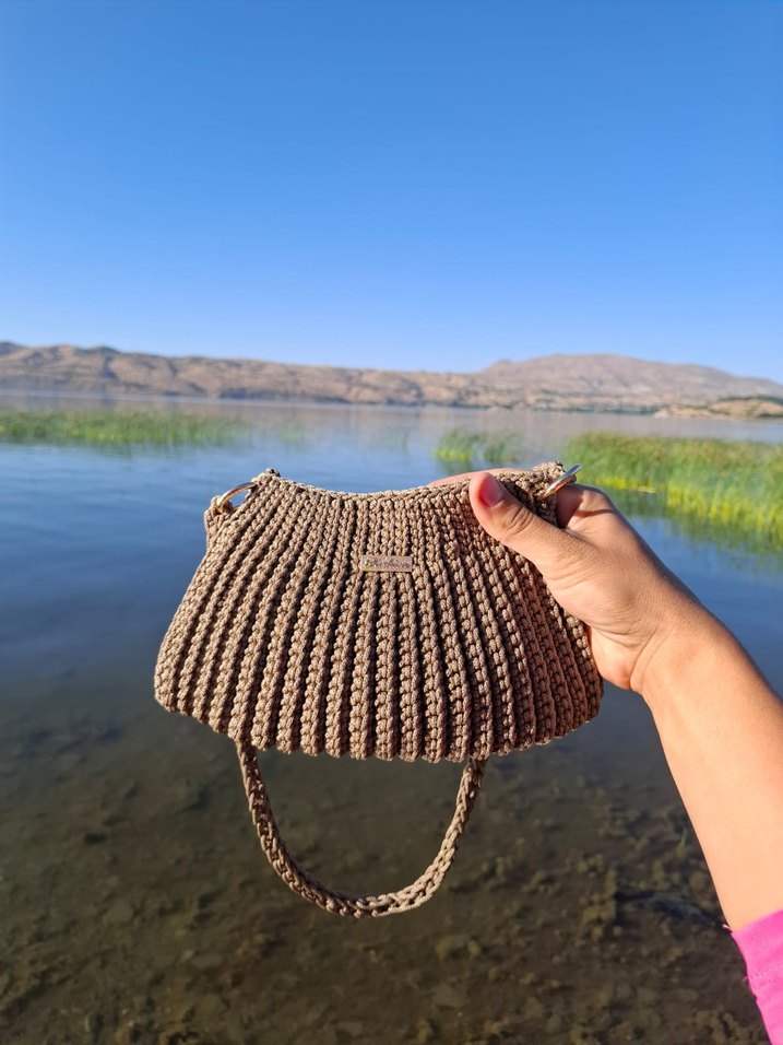 Örgü Bohem Kadın Çanta - Görsel 2