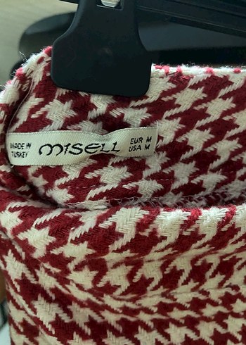 Bordo Ekose Pilili Mini Etek - Görsel 4