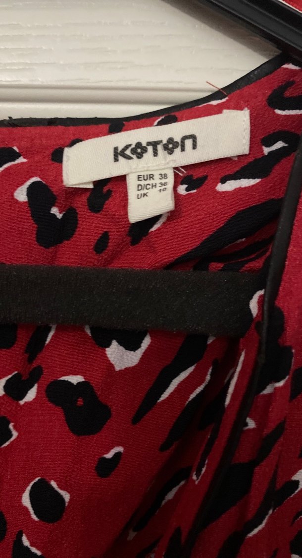 Kadın Kırmızı Bohem Uzun Kollu Uzun Elbise - Görsel 4