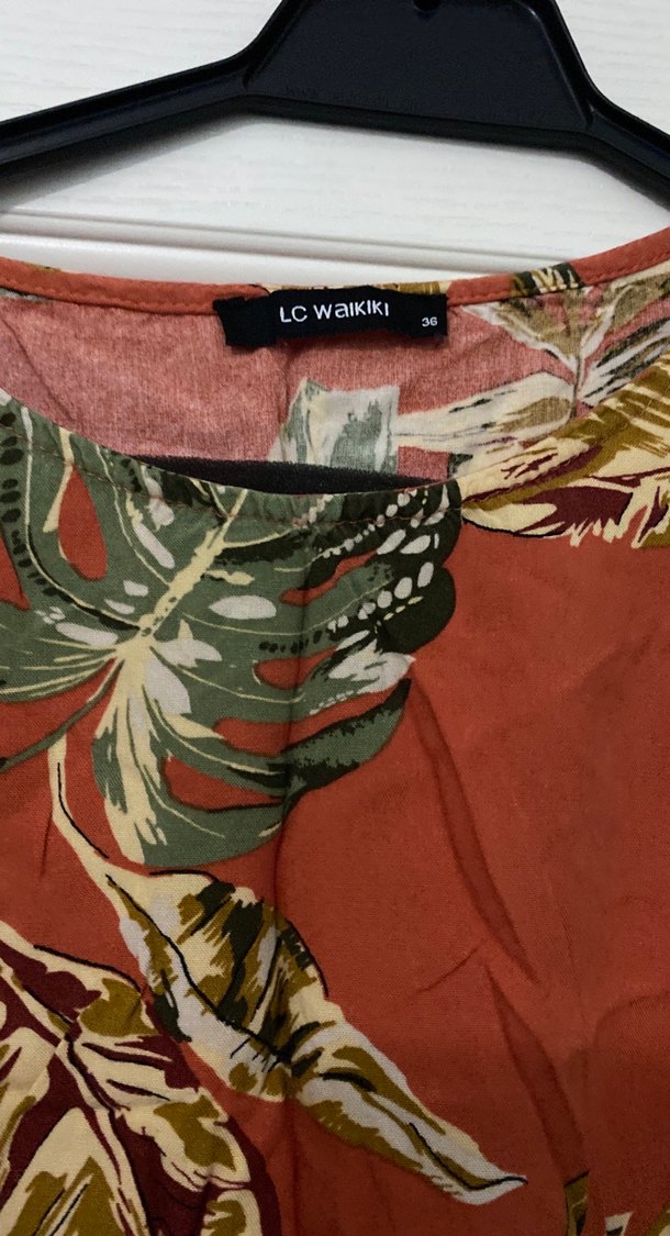 Kırmızı Bohem Desenli Uzun Kadın Tulum - Görsel 3