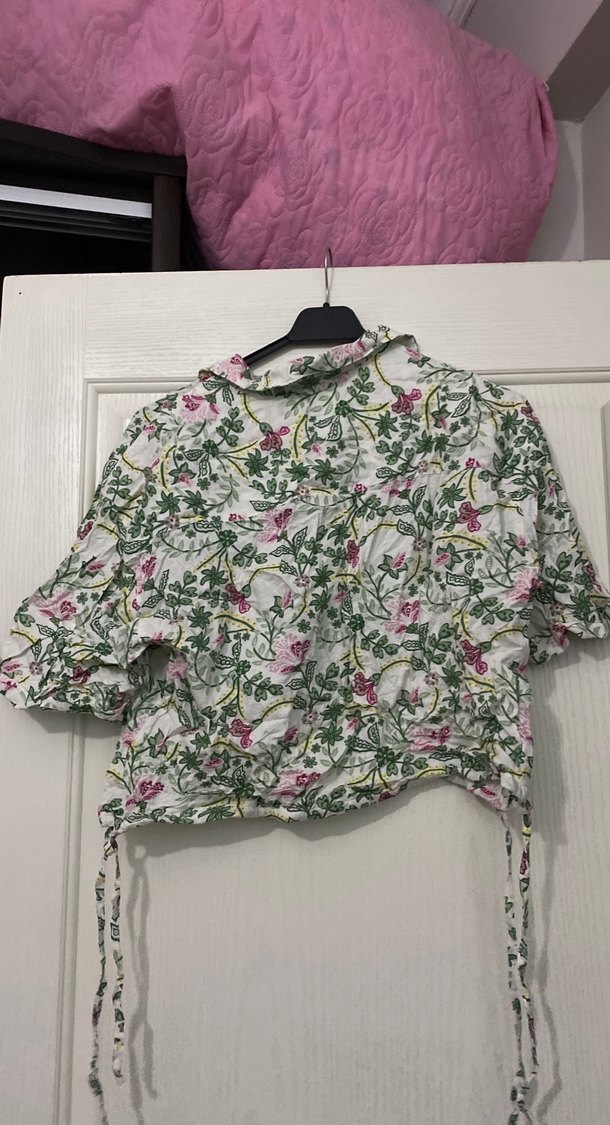 Çiçek Desenli Bohem Kız Bluzu - Görsel 3