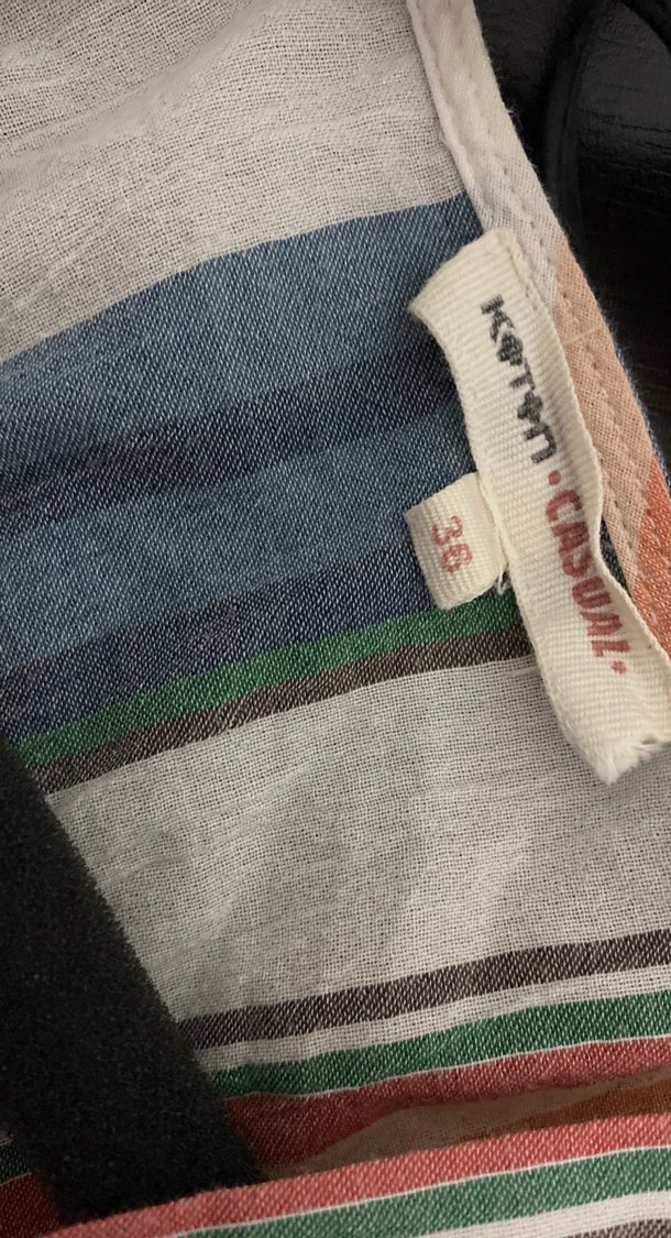 Kadın V Yaka Uzun Kollu Çizgili Gömlek - Görsel 5