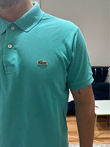 Lacoste Turkuaz Polo Yaka 4 numara Tişört