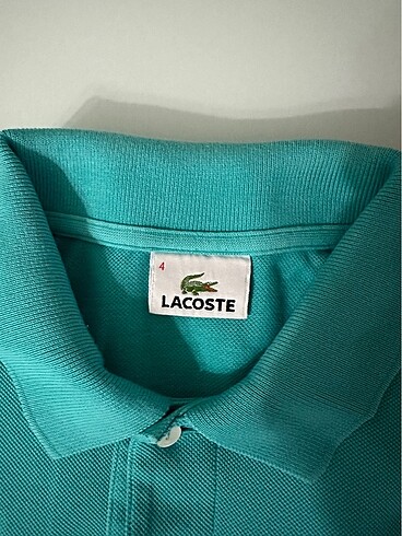 s/m Beden turkuaz Renk Lacoste Turkuaz Polo Yaka 4 numara Tişört