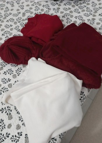 Bordo Bohem Kadın Şal