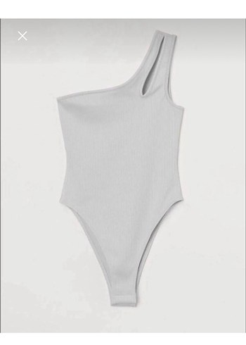 River Island Tek Omuzlu Beyaz Fit Atlet