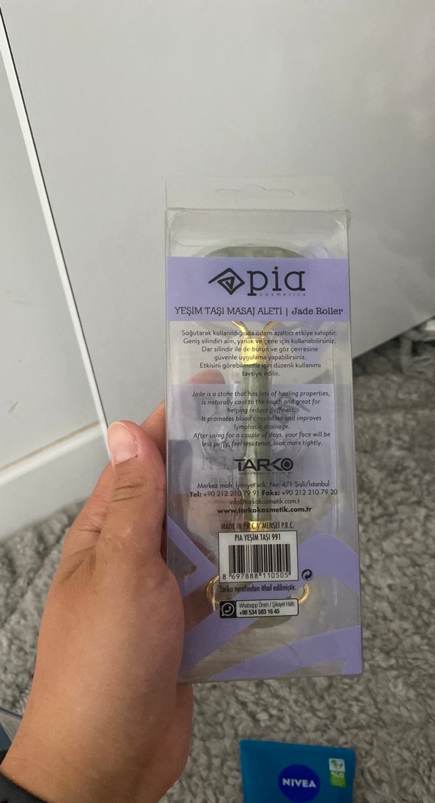 Diger Yeşim Taşı Masaj Aleti - Jade Roller - Görsel 2