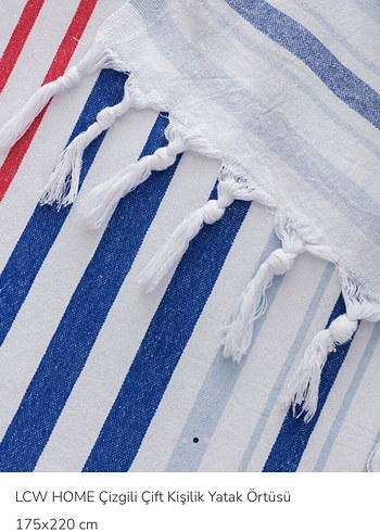 LCW HOME Çizgili Çift Kişilik Yatak Örtüsü - Görsel 3
