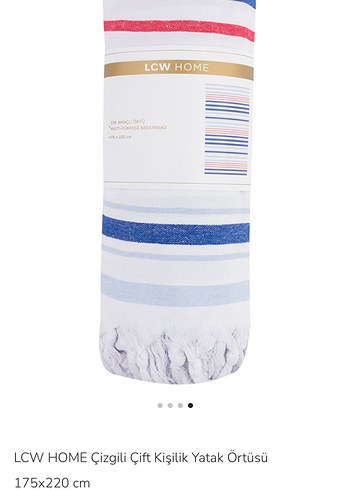 LCW HOME Çizgili Çift Kişilik Yatak Örtüsü - Görsel 4