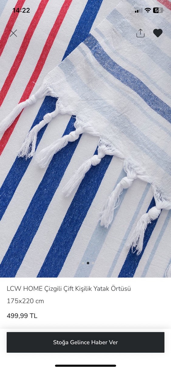 LCW HOME Çizgili Çift Kişilik Yatak Örtüsü - Görsel 3