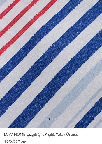 LCW HOME Çizgili Çift Kişilik Yatak Örtüsü - Görsel 2