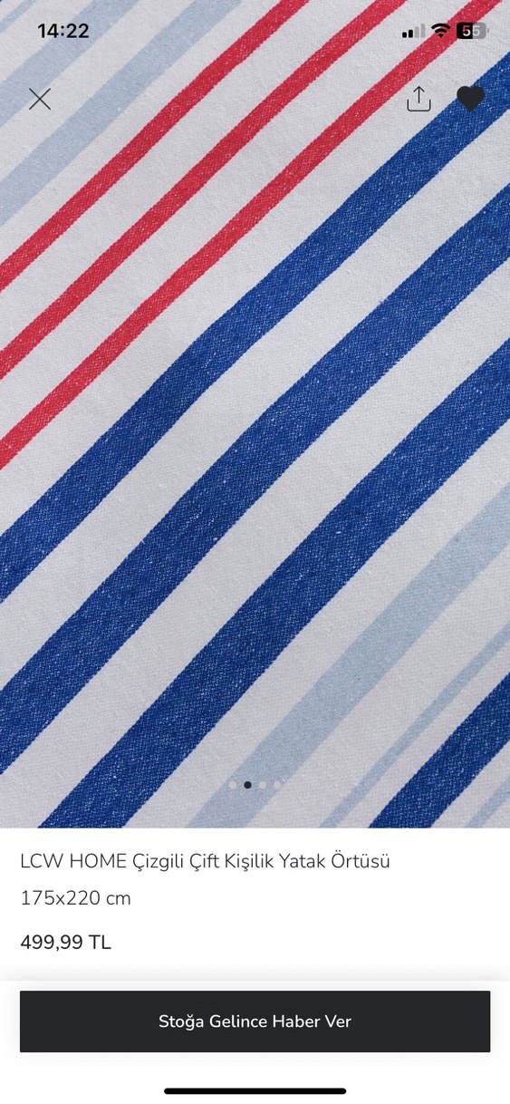 LCW HOME Çizgili Çift Kişilik Yatak Örtüsü - Görsel 2