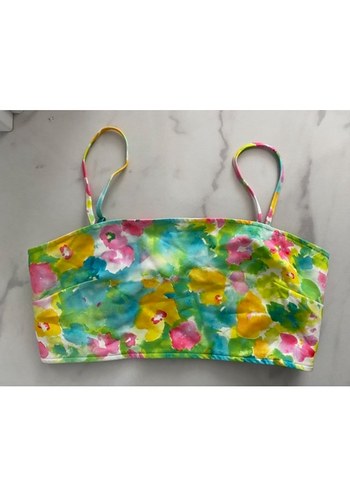 Pastel Renkli Tie-Dye Bohem Büstiyer