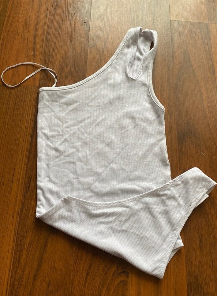 Gri Tek Omuzlu Kadın Monokini - Görsel 2