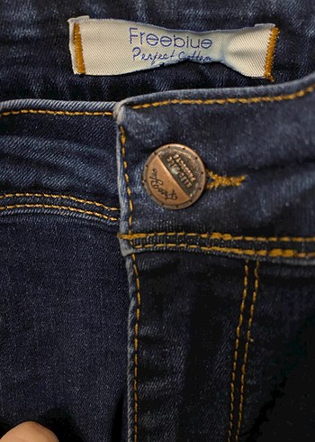 Koyu Mavi Kadın Denim Pantolon - Görsel 3