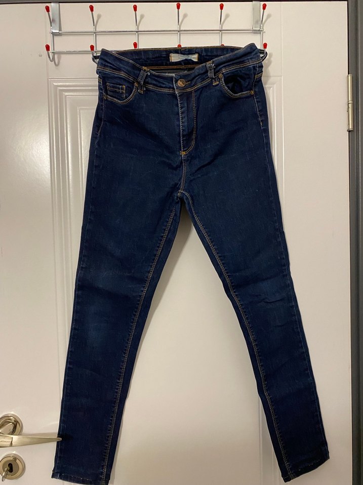 Koyu Mavi Kadın Denim Pantolon - Görsel 2