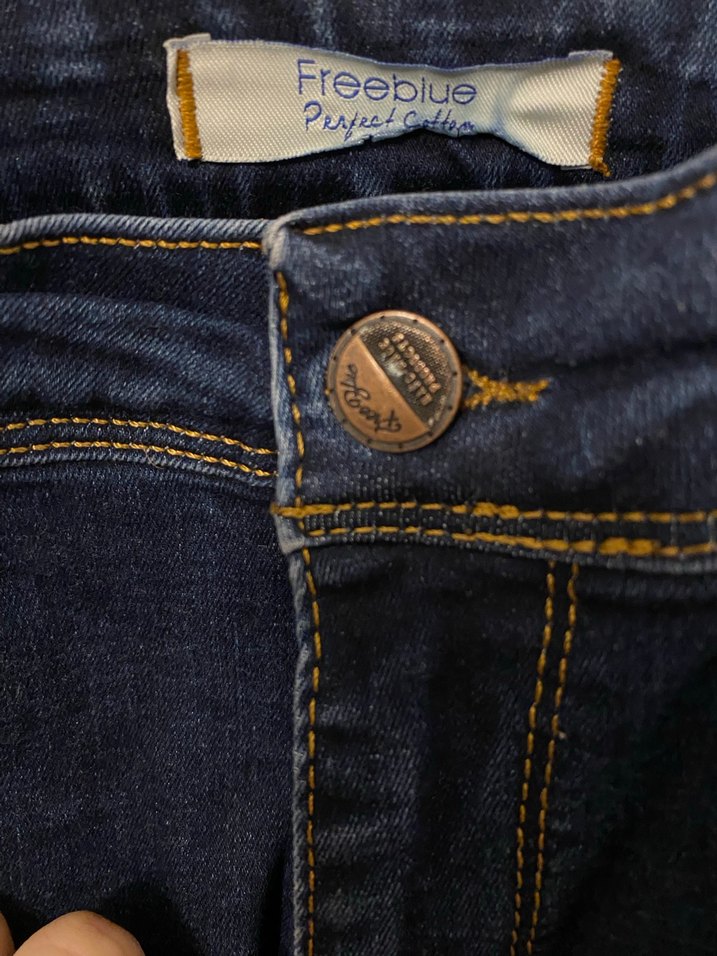 Koyu Mavi Kadın Denim Pantolon - Görsel 3