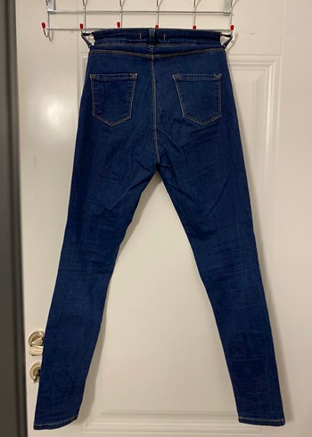 Parlak Mavi Kadın Skinny Jeans - Görsel 3