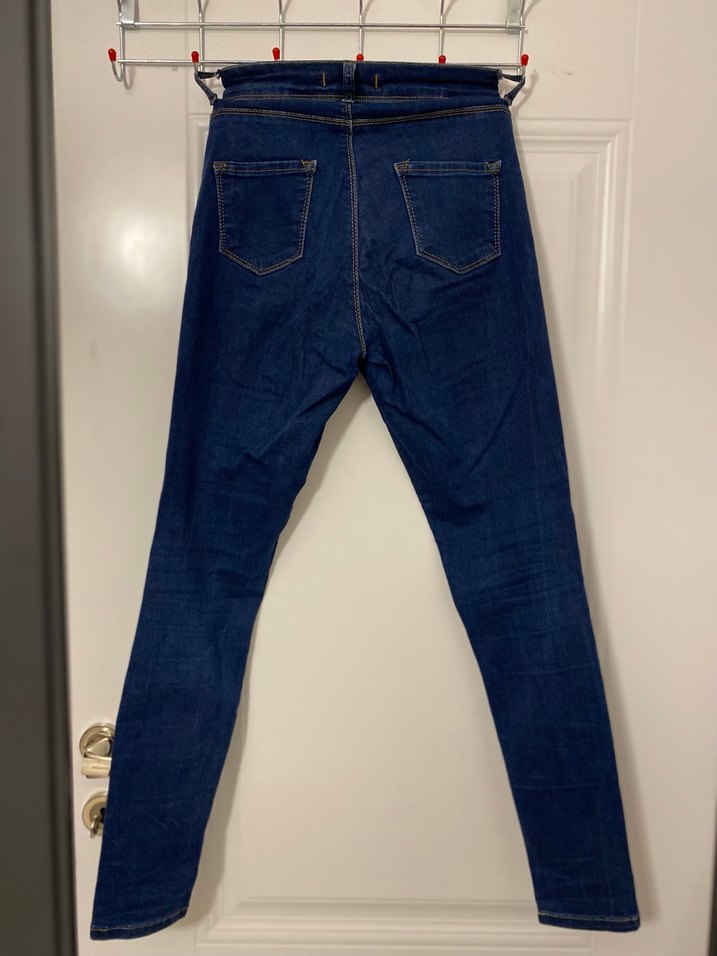 Parlak Mavi Kadın Skinny Jeans - Görsel 3