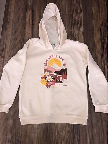 Kapüşonlu şardonlu sweatshirt