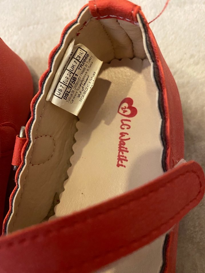 Kız Çocuk Kırmızı Fırfırlı Babet - Görsel 2