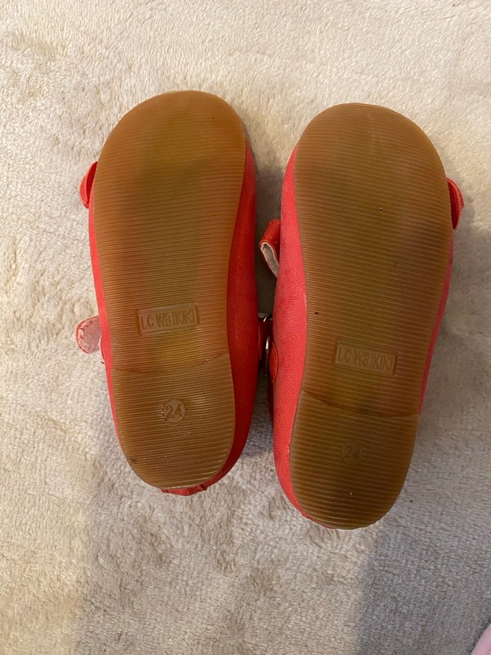 Kız Çocuk Kırmızı Fırfırlı Babet - Görsel 3