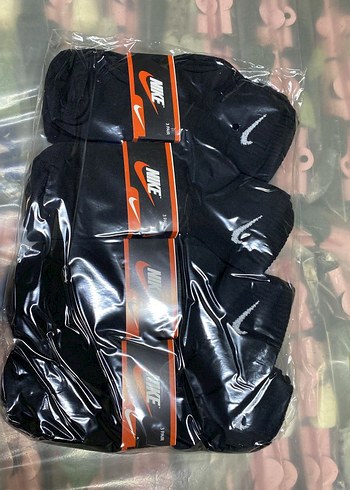 Nike Erkek Siyah Spor Çorap 12'li Paket
