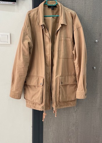 Forever 21 Bej Kadın Midi Boy Rahat Kesim Ceket